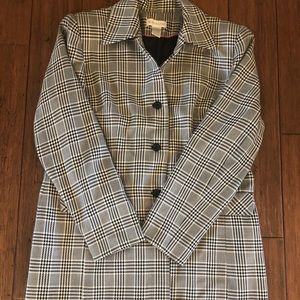 Worthington gray houndstooth blazer coat